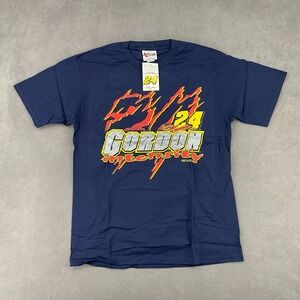Vintage Chase Authentics‎ T Shirt Mens Large Blue Graphic Jeff Gordon #24 NASCAR